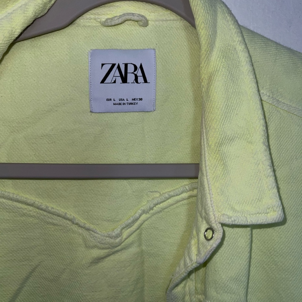 Zara Yellow Denim Jacket
